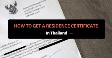 how to get a residence certificate in thailand