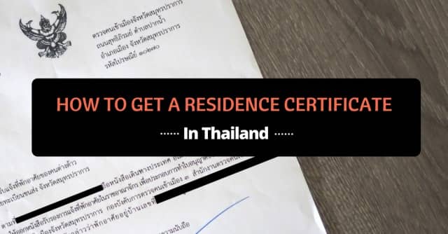 how to get a residence certificate in thailand