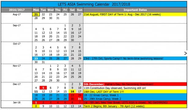 lets asia schedule