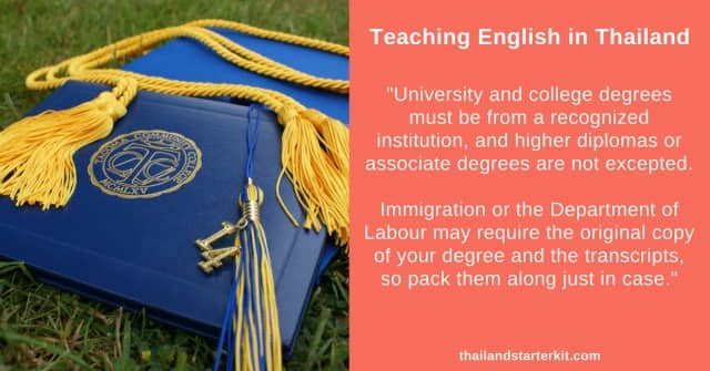 "University and college degrees must be from a recognized institution, and higher diplomas or associate degrees are not excepted. Immigration or the Department of Labour may require the original copy of your degree and the transcripts, so pack them along just in case."
