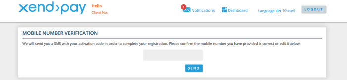 Vérification Mobile XendPay
