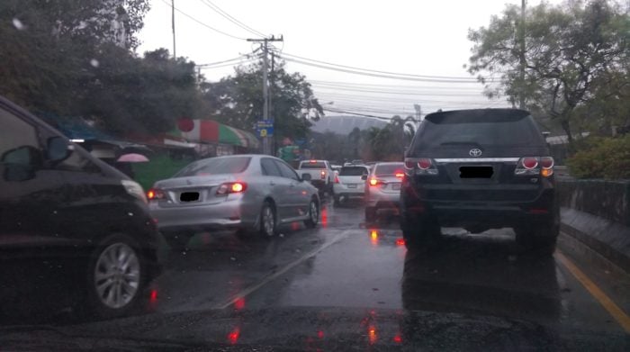 atrapado en el tráfico de Bangkok