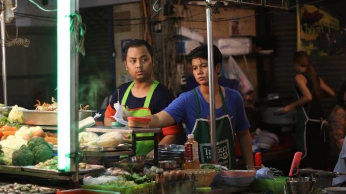 étal de rue à Chinatown, Bangkok