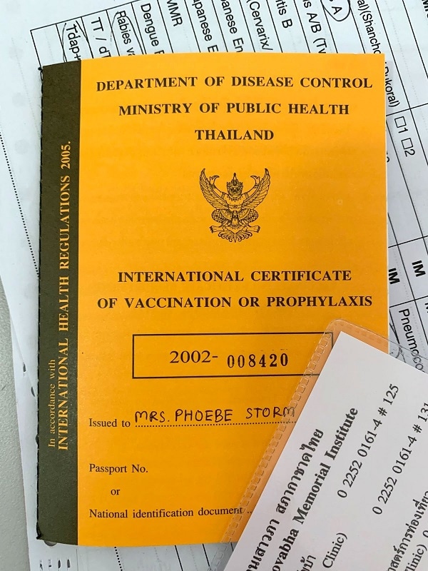 The essential yellow vaccination certificate book