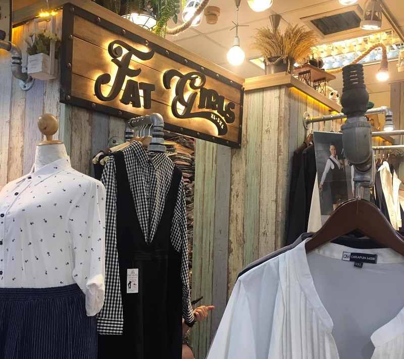 plus-sized clothing in a shop called "Fat Girls"