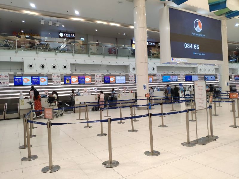 Check-in-Schalter am Don Muang Flughafen