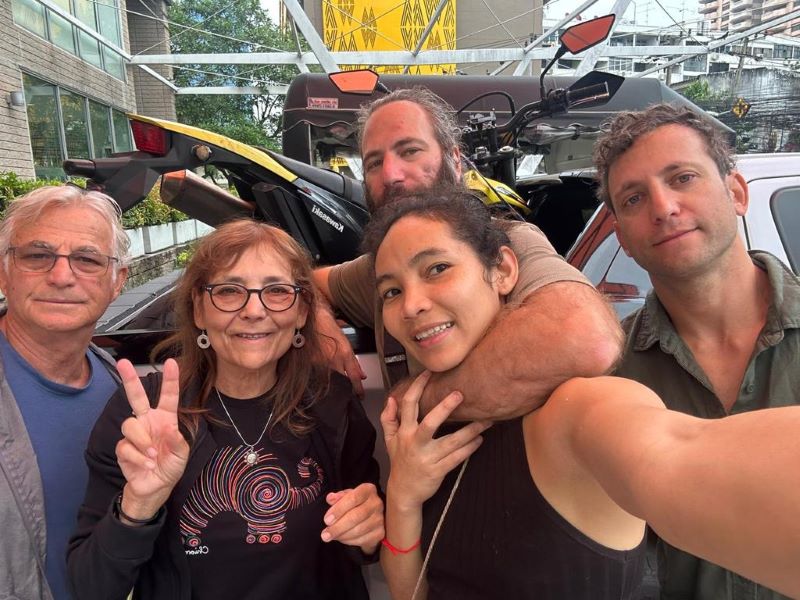 Jonathan and his parents in Bangkok
