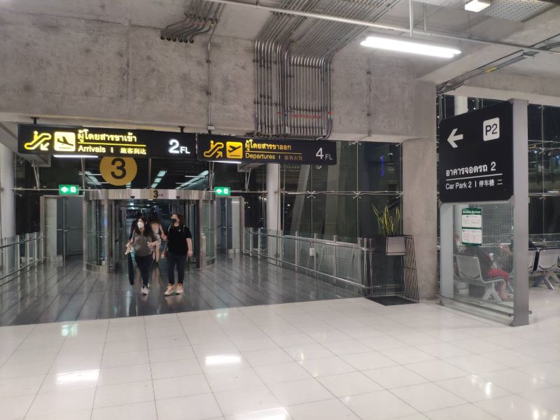 Entrée de l'aéroport de Suvarnabhumi