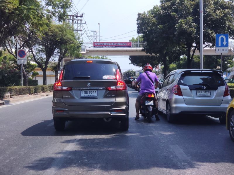 reckless rider in Bangkok