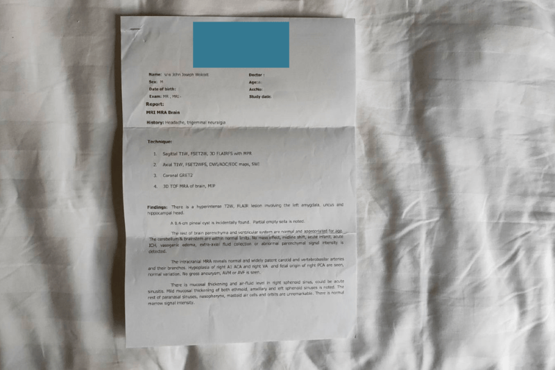 john wolcott brain tumor hospital bill