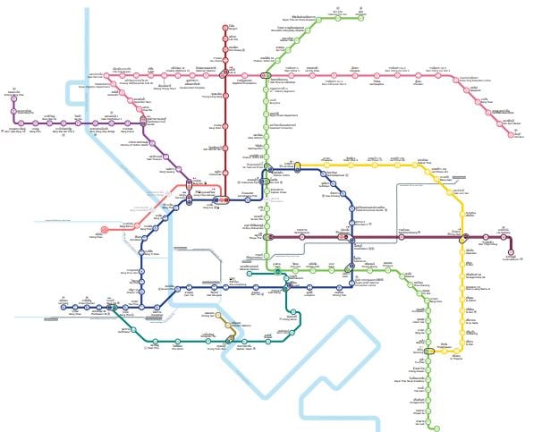 Líneas ferroviarias de Bangkok 2025