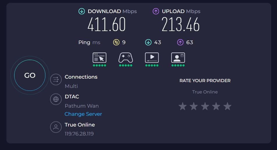 speedtest Thailand in July 2025