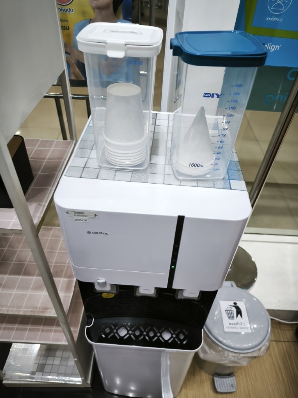 water in waiting area of smile signature