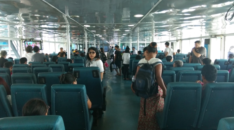Inside the ferry to Koh Samui