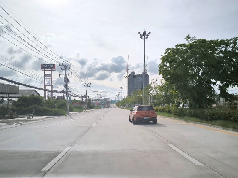 Main road through Rayong with light traffic