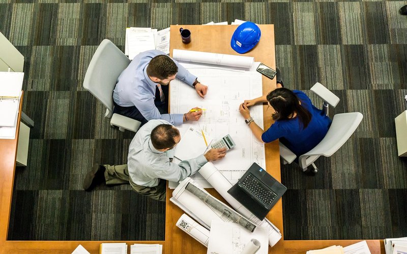 Team planning a business project