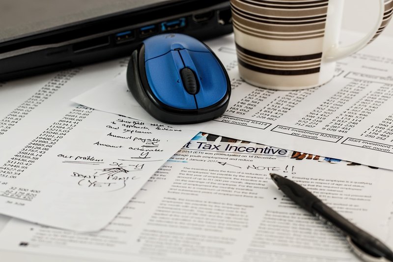 Tax incentive paperwork on a desk