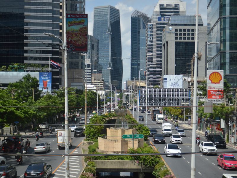 Bangkok business district in Asoke