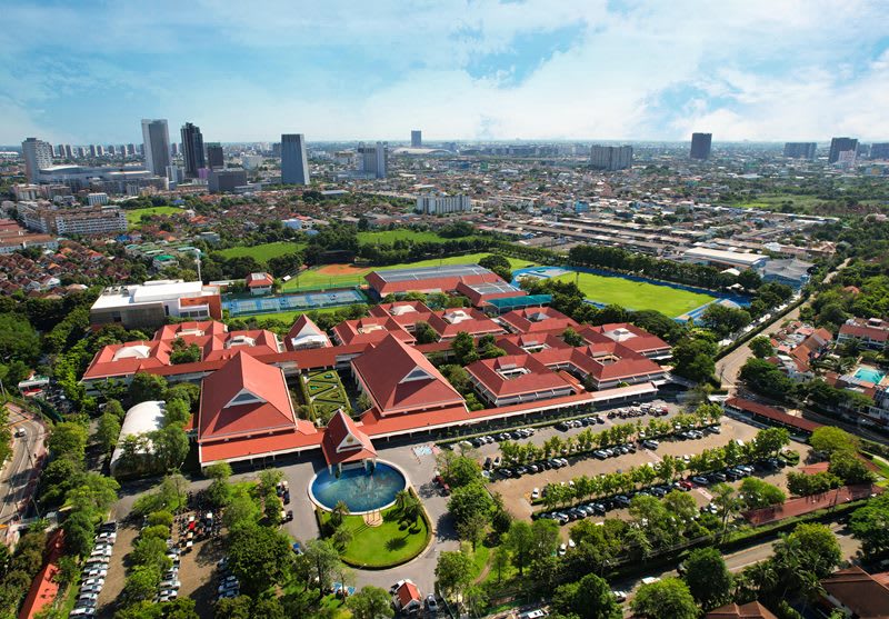 Aerial view of the International School Bangkok campus