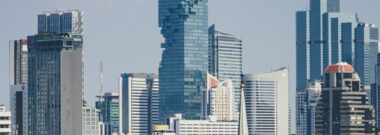 Bangkok skyline with the Silom and Sathorn office towers