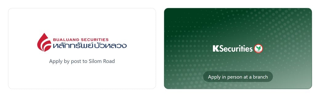 Bualuang Securities and KSecurities logos