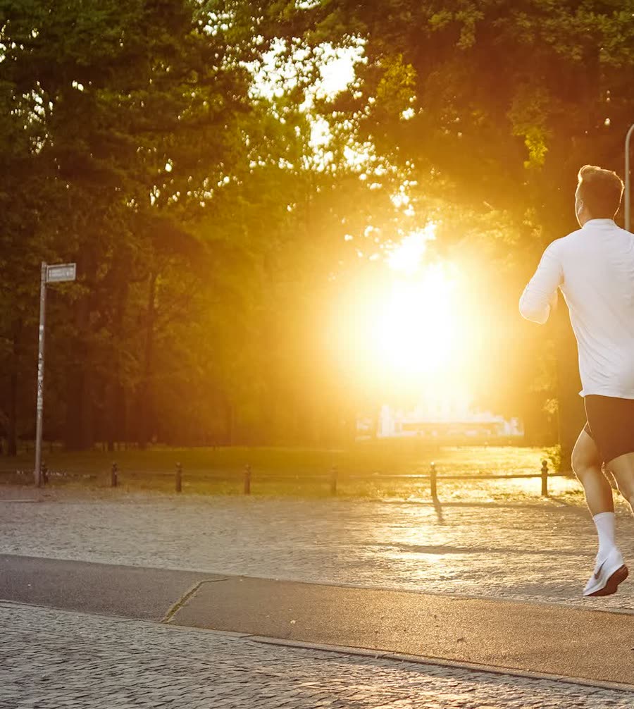 Jogging in a green Bangkok park