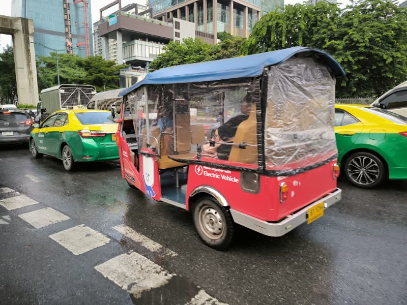 A tuk-tuk on a Bangkok street