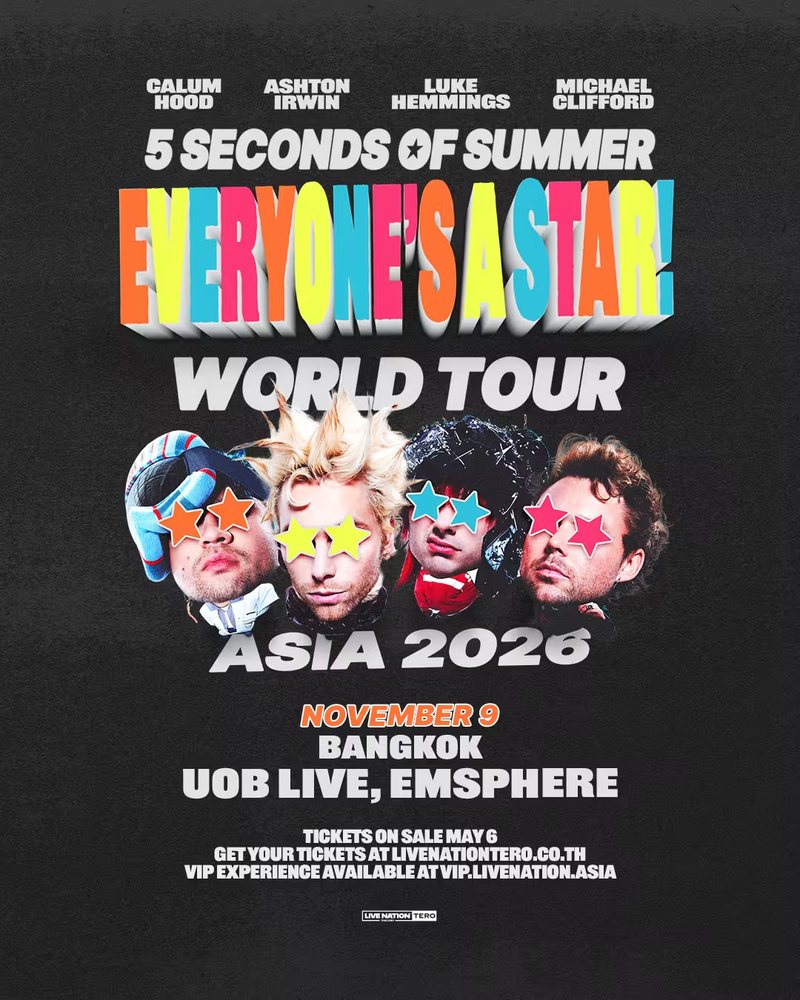 5 Seconds of Summer: Everyone's a Star! World Tour in Bangkok