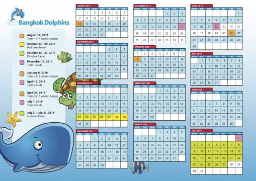 Bangkok Dolphins swimming class schedule