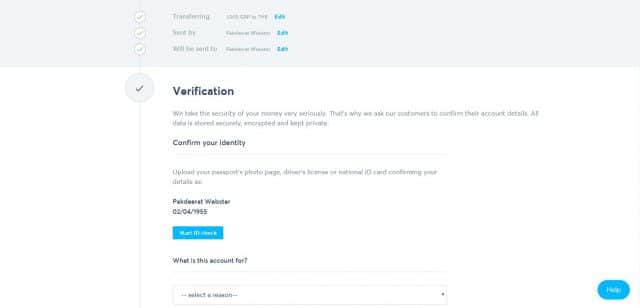 TransferWise Verification