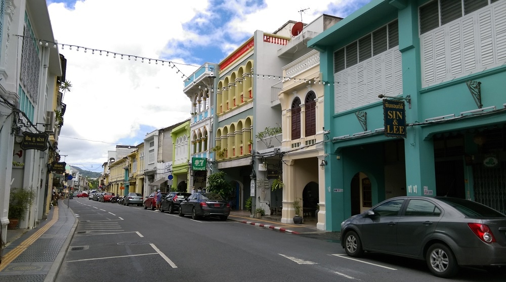 Sino-Portuguese shophouses in Phuket Old Town